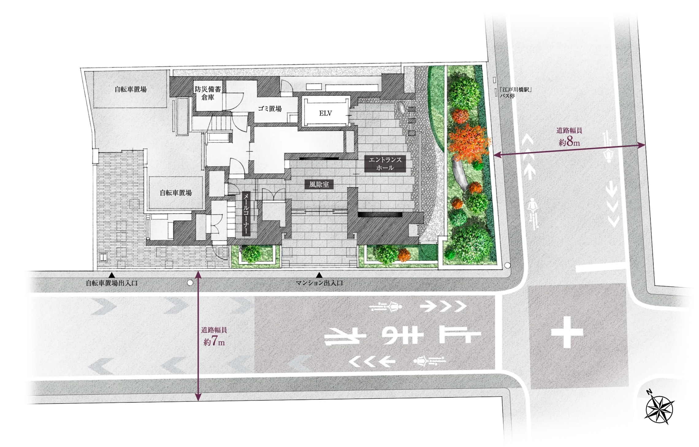 敷地配置イラスト