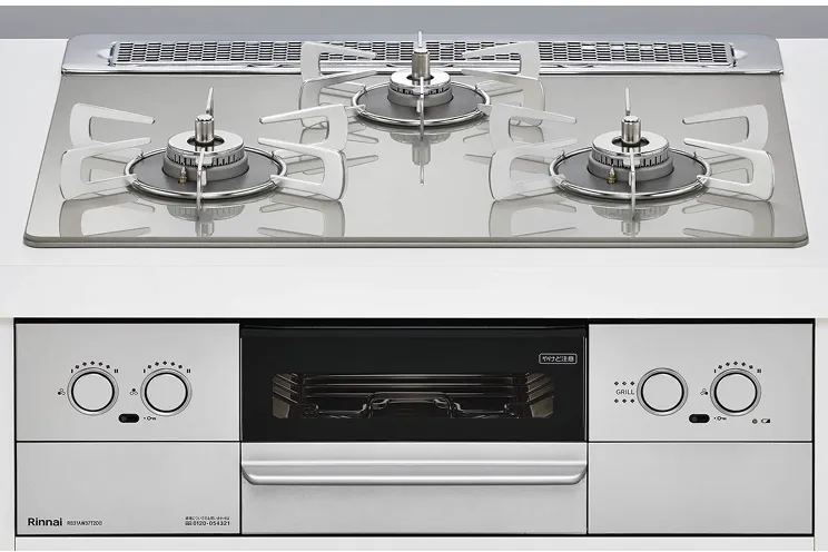 シルバーガラストップコンロ