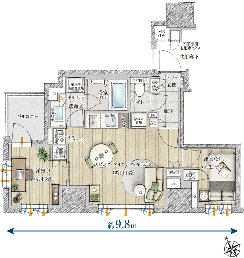 C type 家具レイアウト
